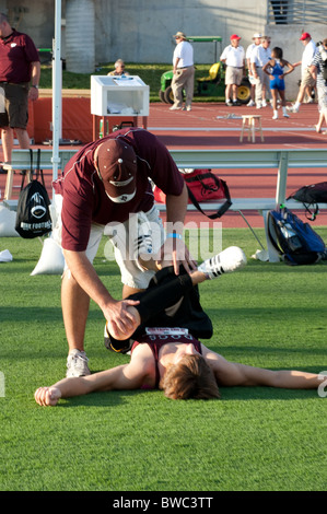 Austin, TX 5. Juni 2009: Universität Interscholastic Liga (UIL) Staat Track Meet, Freitag sessions Stockfoto