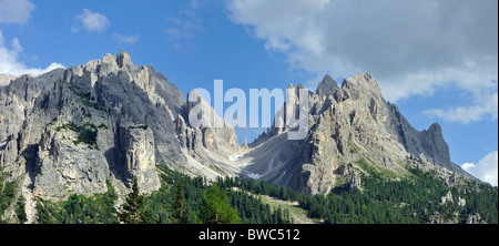 Die Bergkette Gruppo dei Cadini di Misurina in den Dolomiten, Italien Stockfoto