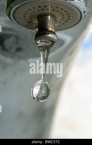 Nahaufnahme von Wassertropfen vom e-Fass Stockfoto