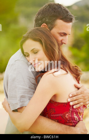Nahaufnahme der paar Umarmung Stockfoto