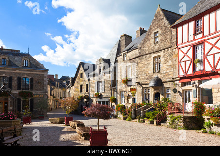 Morbihan, Bretagne, Frankreich - das alte Dorf Rochefort en Terre Stockfoto