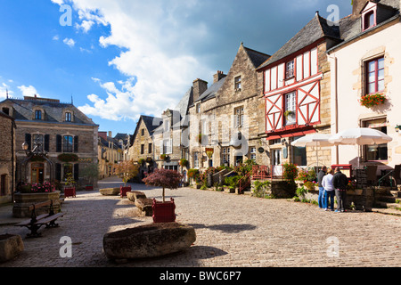 Morbihan, Bretagne, Frankreich - das alte Dorf Rochefort en Terre Stockfoto