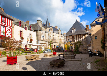 Bretagne, Frankreich, das alte Dorf Rochefort en Terre in Morbihan Stockfoto