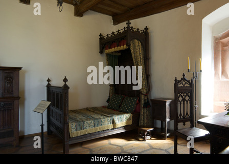 Gästehaus mit Originalmöbeln in Kriebstein Burg am Fluss Zschopau Stockfoto