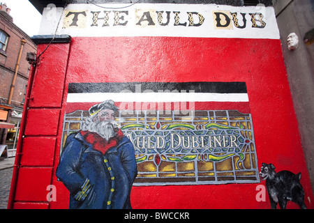 The Auld Dubliner Pub Wandbild, Temple Bar, Dublin, Irland Stockfoto