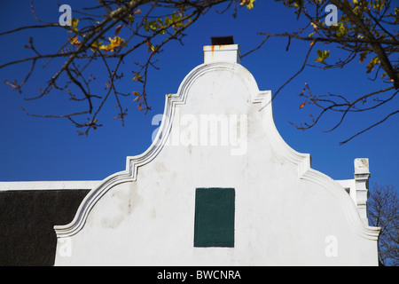 Detail auf Le Rhone Gebäude, Boschendal Wine Estate, Franschhoek, Westkap, Südafrika Stockfoto