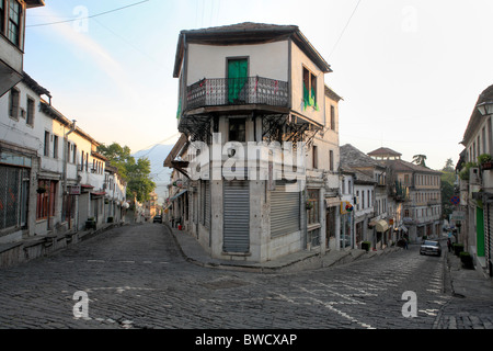 Altstadt, UNESCO-Weltkulturerbe, Gjirokastra (Gjirokaster), Albanien Stockfoto