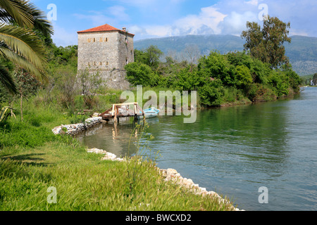 See von Butrint, Butrint, Bezirk Saranda, Albanien Stockfoto