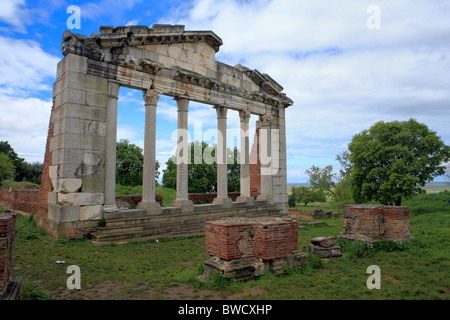 Tempelruinen (Denkmal der Agonothetes), Apollonia, Distrikt Fier, Albanien Stockfoto