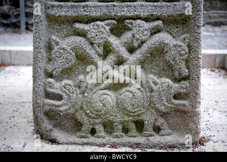 Hohes Kreuz (8. / 9. Jahrhundert), Moone, County Kildare, Irland Stockfoto