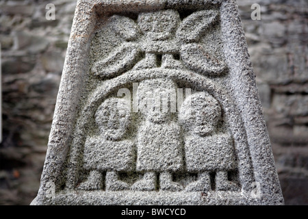 Hohes Kreuz (8. / 9. Jahrhundert), Moone, County Kildare, Irland Stockfoto