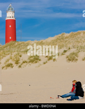 Leuchtturm, De Cocksdorp, Insel Texel, Niederlande Stockfoto