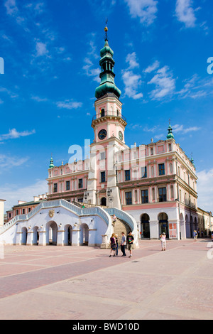 Rathaus, Hauptmarkt (Rynek Wielki), Zamosc, Polen Stockfoto