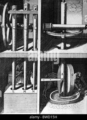 Illustration von Theatrum Machinarum Novum 1661 durch Georg Andreas Böckler Stockfoto