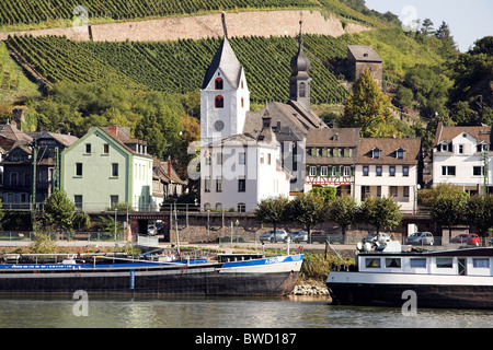 Die Stadt Kaub am Rhein River, Deutschland Stockfoto