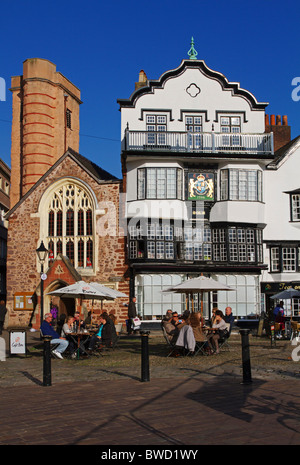 Mol Kaffeehaus, Kathedrale in der Nähe, Exeter, Devon, England Stockfoto