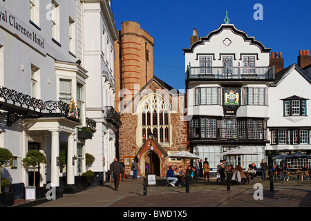 Mol Kaffeehaus, Kathedrale in der Nähe, Exeter, Devon, England Stockfoto