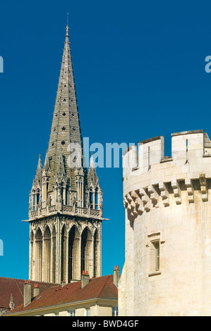 GUILLAUME LEROY TURM, KIRCHE SAINT-PIERRE, CAEN, CALVADOS, FRANKREICH Stockfoto