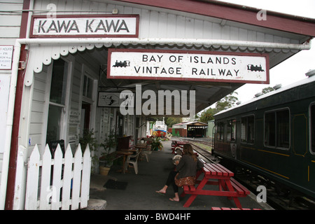 Bay of Islands Museumseisenbahn in Kawa Kawa (Kawakawa) in Northland Neuseeland Stockfoto