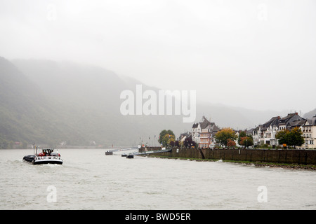 Stadt in der Nähe von Bad Salzig am Rhein River, Deutschland Stockfoto