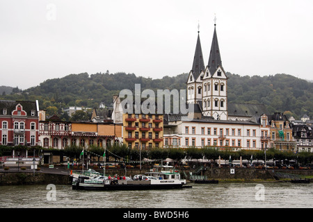 Kirche St. Severus, Boppard am Rhein River, Deutschland Stockfoto