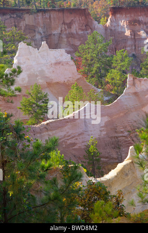 Providence Canyon im Herbst. Stockfoto