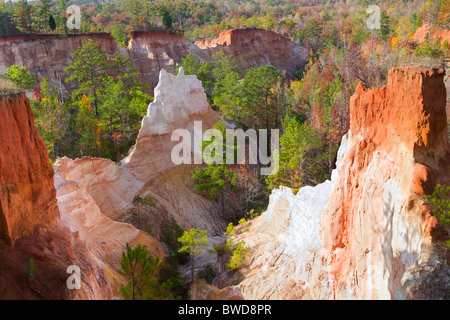 Providence Canyon im Herbst. Stockfoto