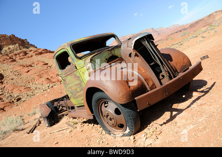 Oldtimer LKW auf einsamen Dell Ranch in Arizona Stockfoto