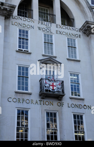 London-Obst und Wolle Exchange Gebäude, Brushfield Street, London, England, UK Stockfoto