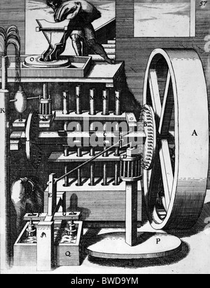 Illustration von Theatrum Machinarum Novum 1661 durch Georg Andreas Böckler Stockfoto
