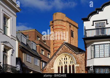 St.-Martins Kirche Turm, Exeter, Devon, England Stockfoto