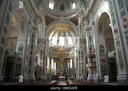 Innenraum der Jesuitenkirche Mannheim, Deutschland Stockfoto