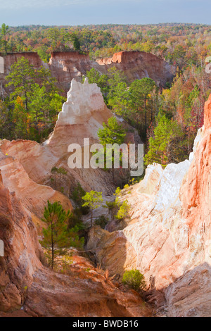 Providence Canyon im Herbst. Stockfoto