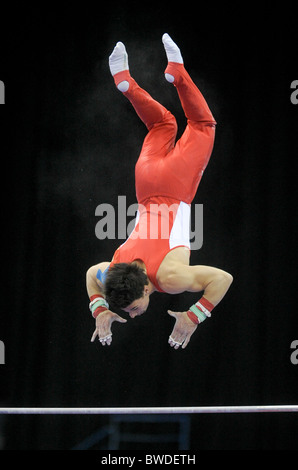 Turn-Europameisterschaften 2010.Birmingham NIA. Mens Podium Training. Fotos von Alan EDwards Stockfoto