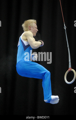 Turn-Europameisterschaften 2010.Birmingham NIA. Mens Podium Training. Fotos von Alan EDwards Stockfoto