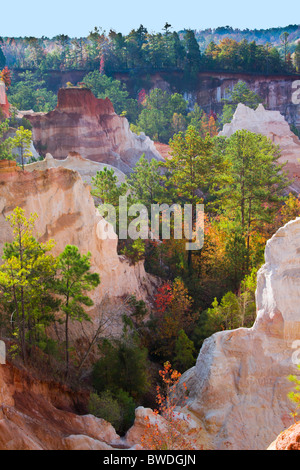 Providence Canyon im Herbst. Stockfoto