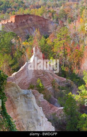 Providence Canyon im Herbst. Stockfoto