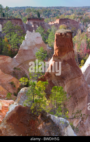 Providence Canyon im Herbst. Stockfoto
