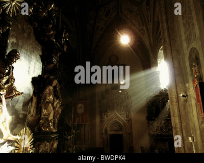 Interieur der Kirche St. Wolfgfang, Salzkammergut, Österreich Stockfoto