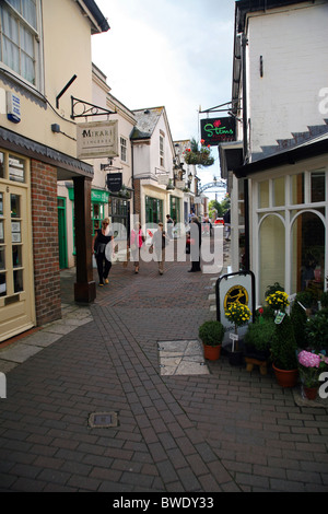 Trinity Street Eingang Antilope zu Fuß ein attraktives arcade zu Südstraße, Dorchester der Haupteinkaufsstraße Stockfoto