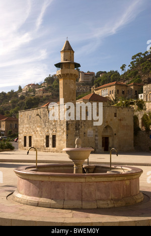 Osmanische Ära Stadt Deir al-Qamar und Fakhreddine Moschee, Chouf, Libanon. Stockfoto