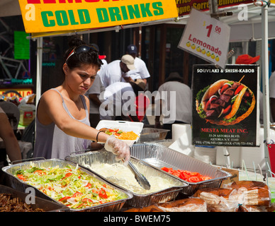 "Teufel's Küche" 9th Avenue internationales Food Festival. Stockfoto