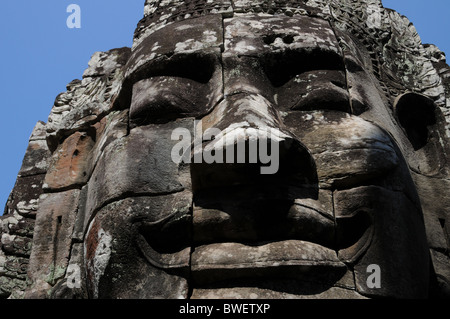 Gesicht des Lokeshwaram an Angkor Thom Stockfoto