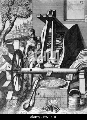 Illustration von Theatrum Machinarum Novum 1661 durch Georg Andreas Böckler Stockfoto
