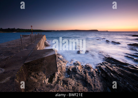 Morgendämmerung am Portscatho, Cornwall England UK Stockfoto