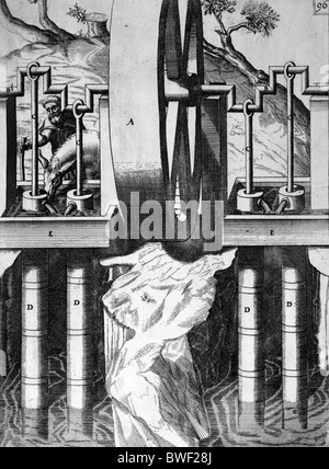 Illustration von Theatrum Machinarum Novum 1661 durch Georg Andreas Böckler Stockfoto