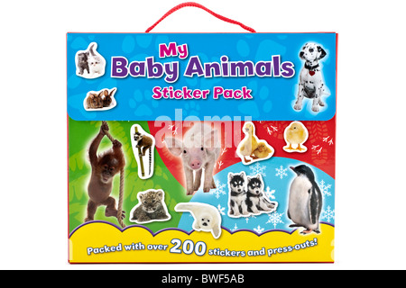 Kinder Spielzeug Aufkleber Packs Presse outs Stockfoto