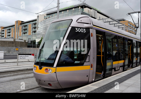 LUAS Tram Dublins Straßenbahn Stadtbahn, Dublin, Irland Stockfoto