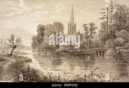 -Upon-Avon, England im 19. Jahrhundert. Geburtsort von William Shakespeare. Stockfoto