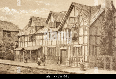 Shakespeares Geburtshaus in Bath, England. Stockfoto